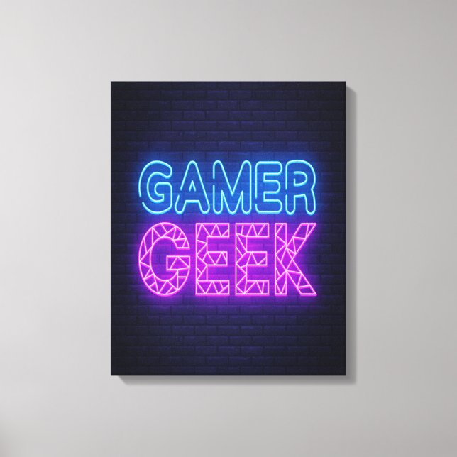 Impressão Em Tela Geek para jogadores (Frente)
