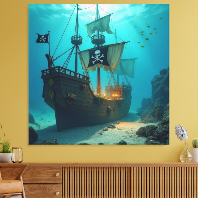 Impressão Em Tela Geisterschiff der Piraten   (Insitu(Sala de estar))