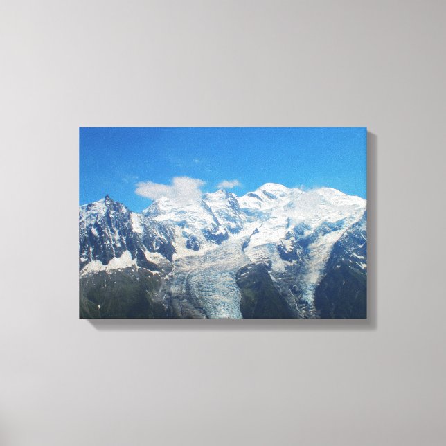 Impressão Em Tela Geleiras no Mont Blanc (Frente)