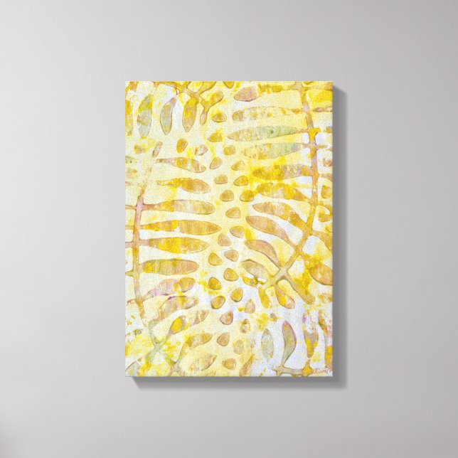 Impressão Em Tela Gelli Folhas de Ouro Impresso (Frente)