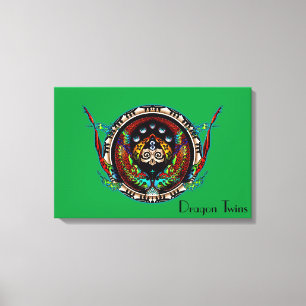 Impressão Em Tela Gêmeos do dragão