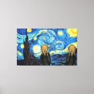 Impressão Em Tela Gêmeos Gritando Noite Estrelada