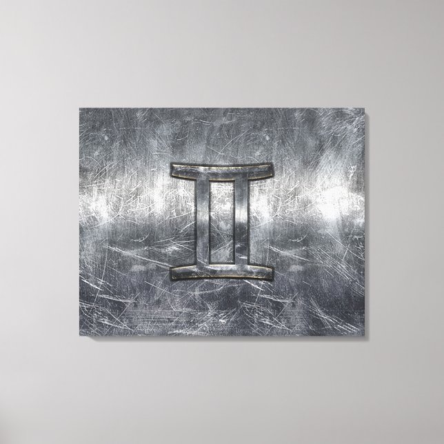 Impressão Em Tela Gemini - Sinal de Estilo de Aço de Sobrecarga (Frente)