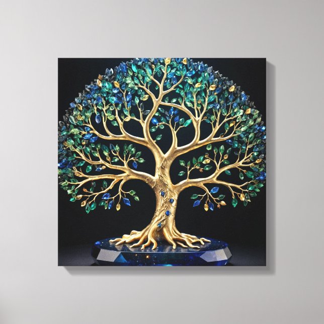 Impressão Em Tela Gemstone Tree of Life (Frente)