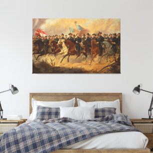Impressão Em Tela General Grant e Seus Generais Arte da Guerra Civil