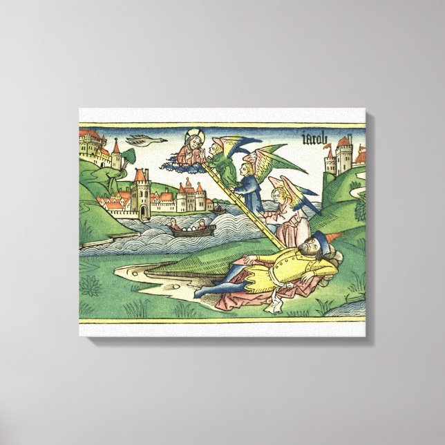 Impressão Em Tela Gênesis 28 10 Escada de Jacob, de Nuremberg (Frente)