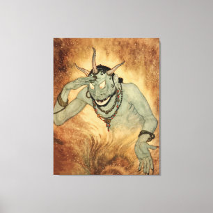 Impressão Em Tela Genie das Noites Árabes por Edmund Dulac