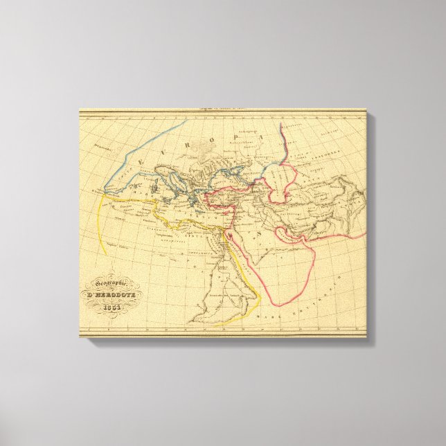 Impressão Em Tela Geografia de Herodoto (Frente)