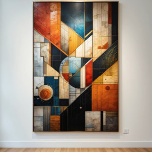 Impressão Em Tela Geometria da Poster de Abstrato