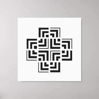 Impressão Em Tela Geometria Estruturada | Moderna