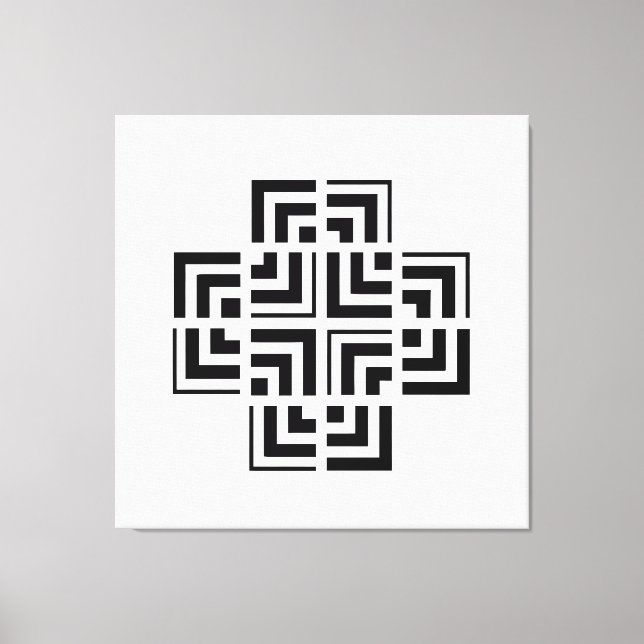 Impressão Em Tela Geometria Estruturada | Moderna (Frente)