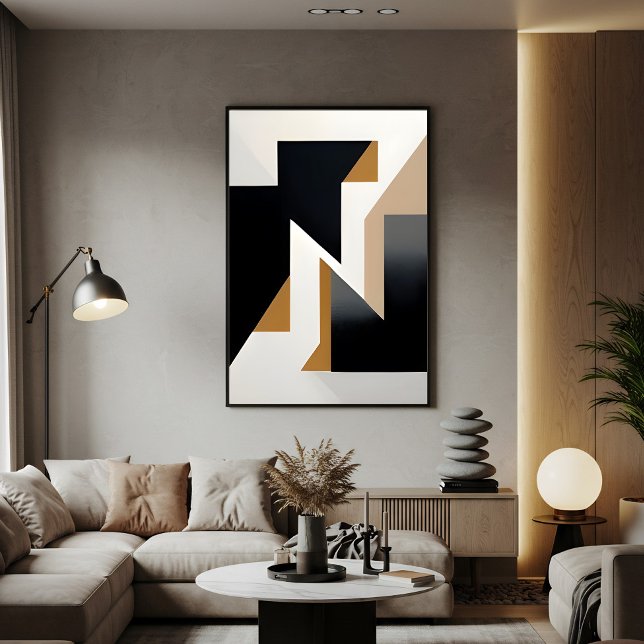 Impressão Em Tela Geometria Interconectada (Criador carregado)