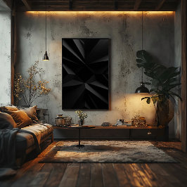 Impressão Em Tela Geometria Minimalista Abstrata Escura