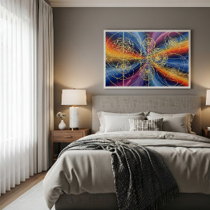 Impressão Em Tela Geometria Sagrada Cósmica