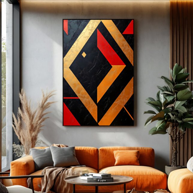 Impressão Em Tela Geometrias Flamejantes (Criador carregado)