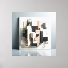 Impressão Em Tela Geometric Architectural Layers