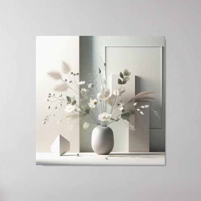 Impressão Em Tela Geometric Floral Still Life (Frente)