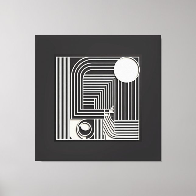 Impressão Em Tela Geometric Orbit Lines (Frente)