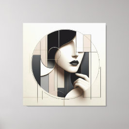 Impressão Em Tela Geometric Sculpted Portrait