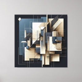 Impressão Em Tela Geometric Spatial Framework