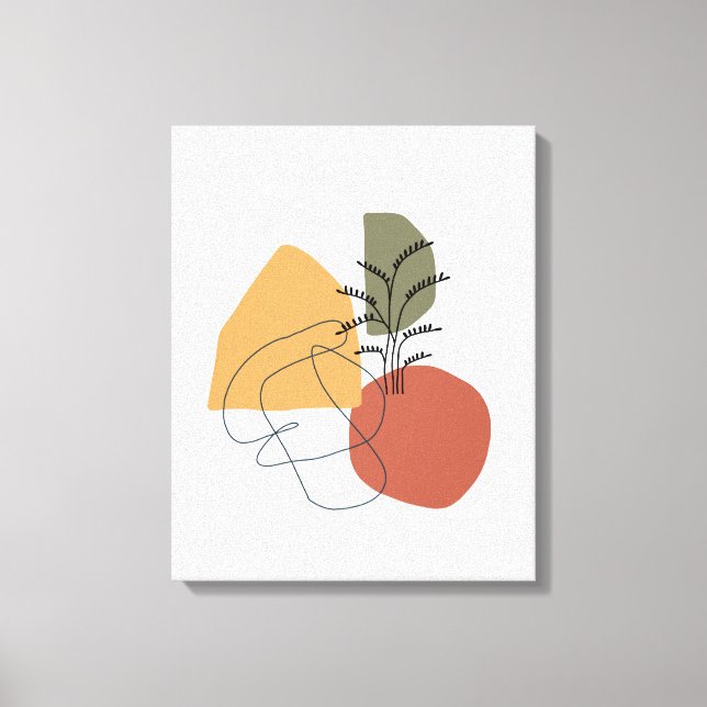Impressão Em Tela Geométrica, Abstrato, Mínima, Moderna, Pastel (Frente)