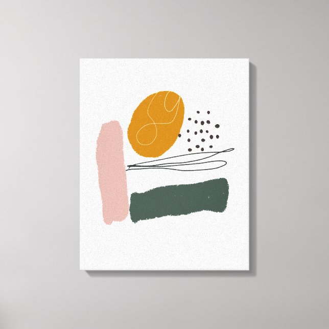 Impressão Em Tela Geométrica, Abstrato, Mínima, Moderna, Pastel (Frente)
