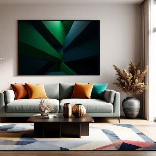 Impressão Em Tela Geométrico Abstrato Futurista