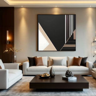 Impressão Em Tela Geométrico Abstrato Moderno Minimalista