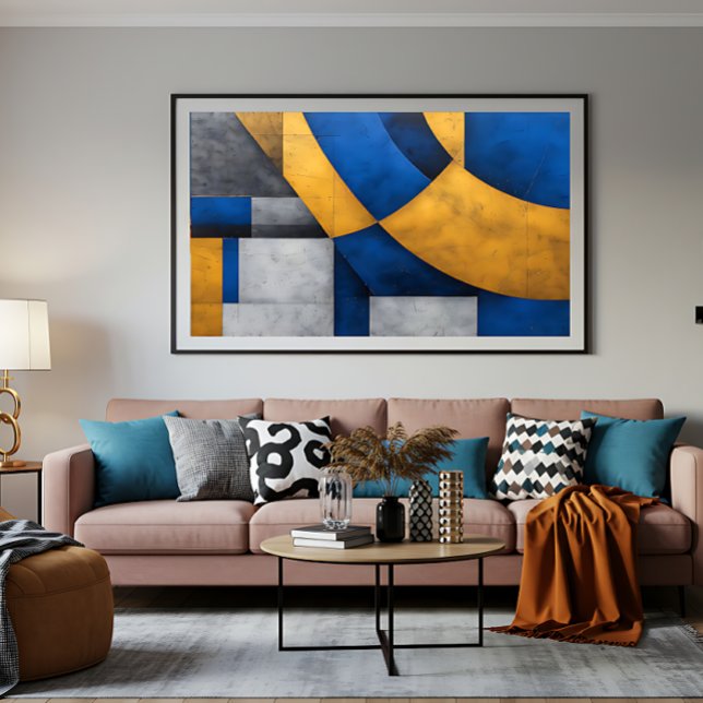 Impressão Em Tela Geométrico Industrial (Criador carregado)