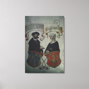 Impressão Em Tela Georg Fugger sua esposa Regina Imhoff, 'Geheim