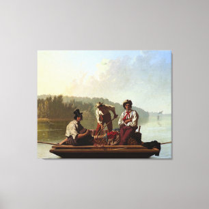 Impressão Em Tela George Caleb Bingham Boatmen no Missouri