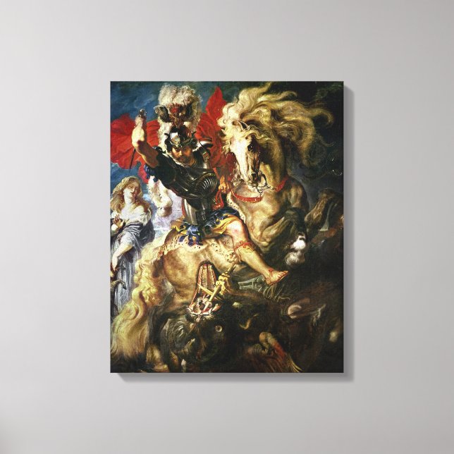 Impressão Em Tela George e o Dragão, c.1606 (Frente)