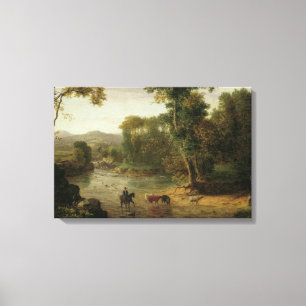 Impressão Em Tela George Inness - Atravessando o Ford