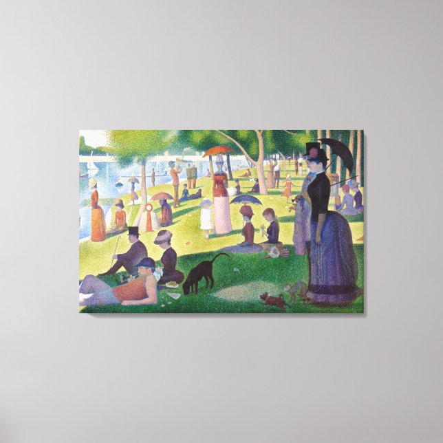 Impressão Em Tela Georges Seurat - Domingo em La Grande Jatte (Frente)