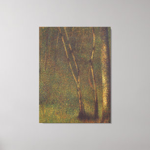 Impressão Em Tela Georges Seurat In the Woods em Pontaubert (1883)