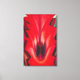 Impressão Em Tela Georgia O'Keeffe - Dentro Red Canna