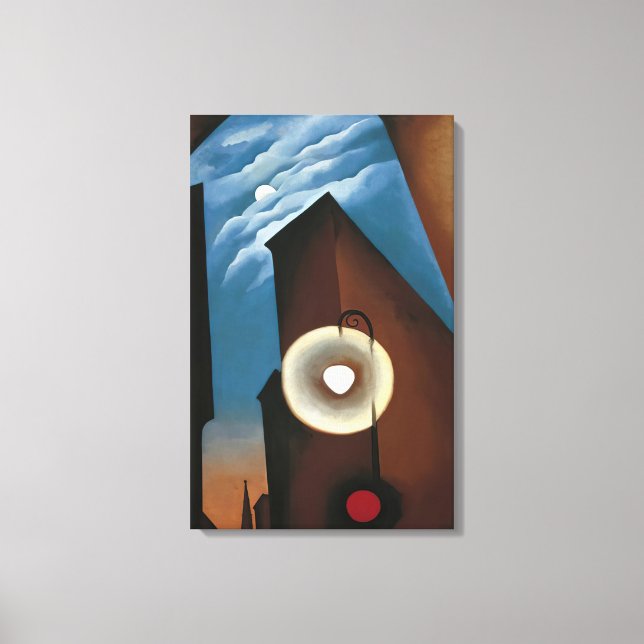 Impressão Em Tela Georgia O'Keeffe - Nova Iorque com Lua (Frente)