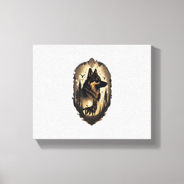 Impressão Em Tela German shepherd 005 (Frente)