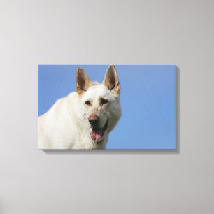 Impressão Em Tela German shepherd branco