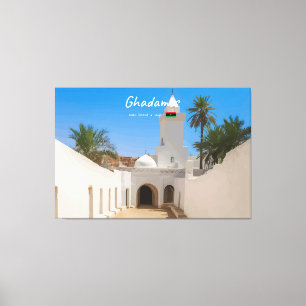 Impressão Em Tela Ghadames, Líbia - Mesquita Branca