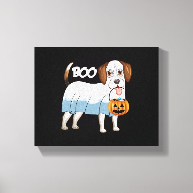 Impressão Em Tela Ghost Beagle Halloween Dog (Frente)