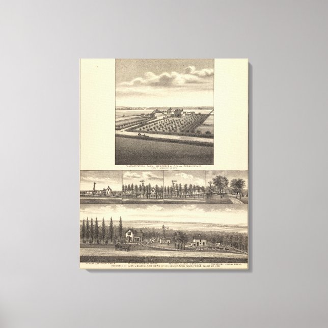 Impressão Em Tela Gibson, Nebraska (Frente)