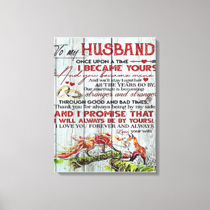 Impressão Em Tela Gift To My Husband, Love Quotes Letter
