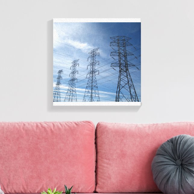 Impressão Em Tela Gigantes elétricas (Insitu(Sala de estar))