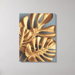 Impressão Em Tela Gilded Monstera no Azure