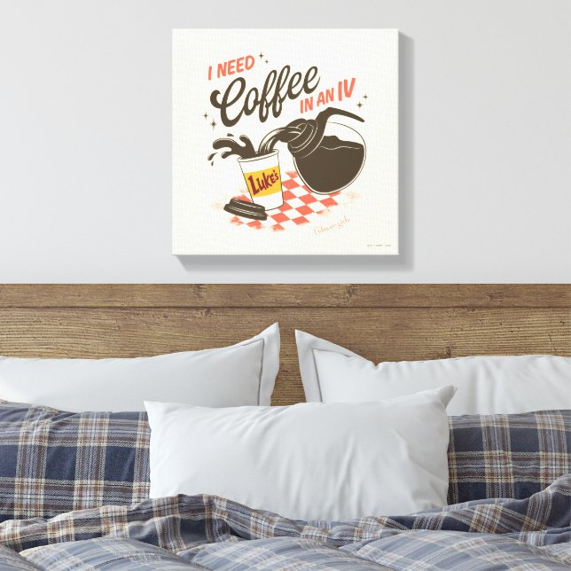 Impressão Em Tela Gilmore Girls Luke’s Coffee IV Quote (Insitu(Quarto))