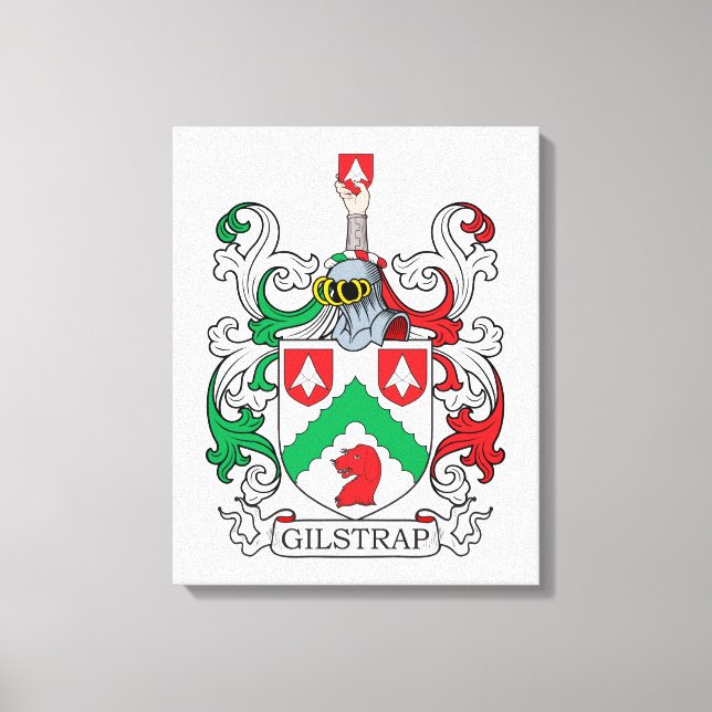 Impressão Em Tela Gilstrap Family Crest (Frente)