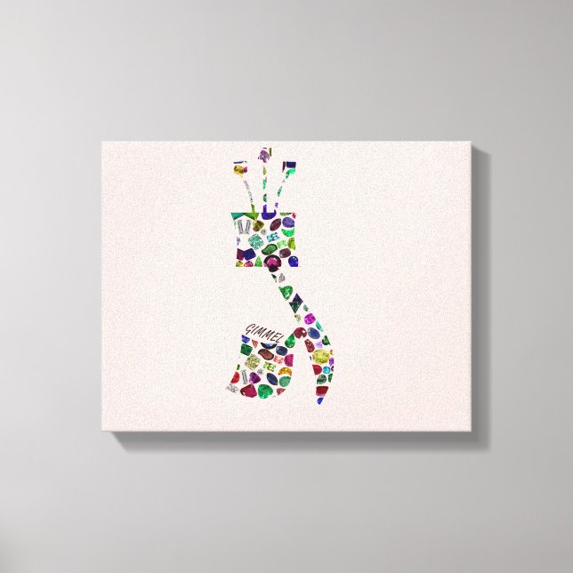 Impressão Em Tela Gimmel - Letra hebraica (Frente)