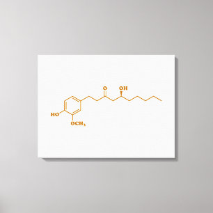 Impressão Em Tela Ginger Gingerol Molécula Fórmula Química