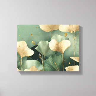 Impressão Em Tela Ginkgo deixa verde dourado